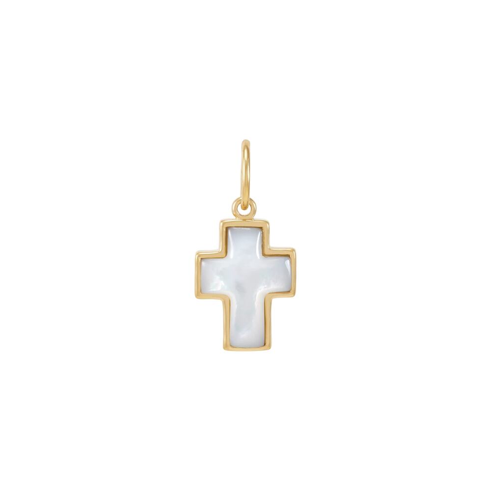 SILPADA Be Hopeful Silver with Gold Plating Mother of Pearl Charm
